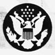 U.S. army logo. Outline of eagle and flag.
